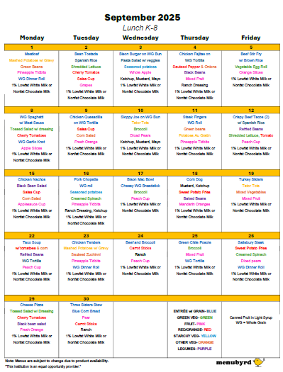 Lunch Menu