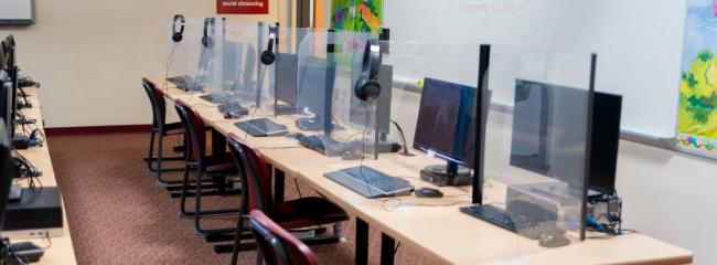 computer lab at Pueblo Pintado Community School